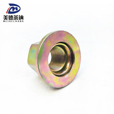 Modelo de autocarro de aço inoxidável Hexagon Nut com flange e cor Galvanized Wheel Nut
