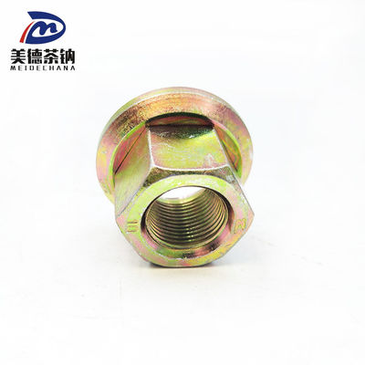 Modelo de autocarro de aço inoxidável Hexagon Nut com flange e cor Galvanized Wheel Nut